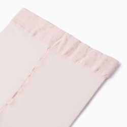 MICROFIBER TIGHTS FOR GIRLS, LIGHT PINK