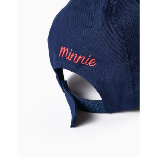 COTTON CAP WITH BOW FOR BABY AND GIRLS 'MINNIE', DARK BLUE
