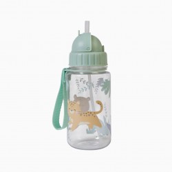 LEARNING CUP WITH STRAW AND HANDLE GREEN SARO 450ML