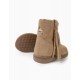 BABY GIRL SUEDE LEATHER BOOTS, BEIGE