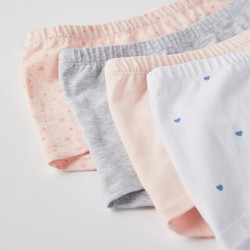 4 BOXERS FOR GIRL, MULTICOLORED