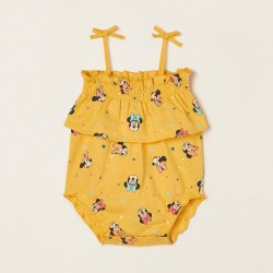 Strap Jumpsuit For Newborn 'Minnie', Yellow