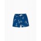 Boy's 'Fish' Printed Swimsuit, Blue