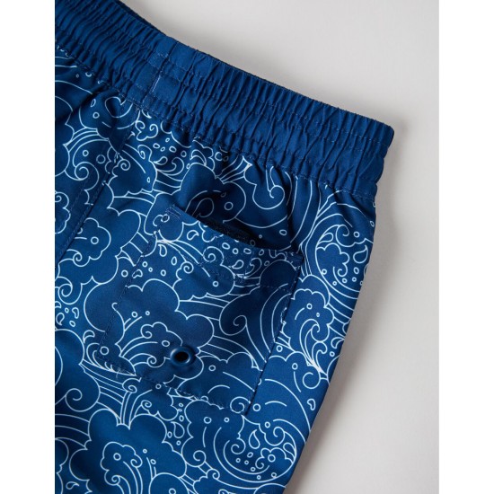 UPF 80 Short Swimsuit For Baby Boys, Dark Blue