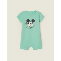 Baby Boy's Romper Pajama 'Nature Mickey', Aqua Green