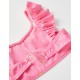Girl's UPF 80 Ruffled Bikini 'Pineapple', Pink