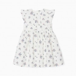 Baby Girl 'Flowers' Dress, White