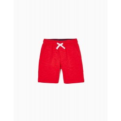 100% Cotton Sport Short For Boy, Red