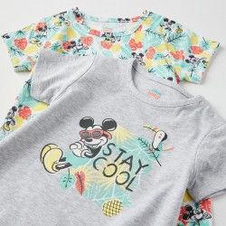2 Romper Pajamas For Baby Boy 'Mickey', Multicolored