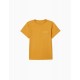 T-SHIRT WITH POCKET FOR BOY, YELLOW