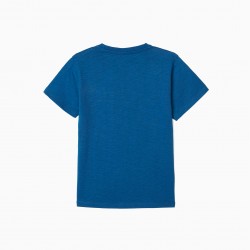 T-SHIRT WITH POCKET FOR BOY, BLUE