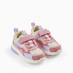 SHOES WITH LIGHTS FOR BABY GIRLS 'ZY SUPERLIGHT', PINK/LILAC/BEIGE