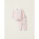 JACKET + PANTS WITH MESH FEET FOR NEWBORN, PINK