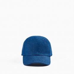 COTTON CAP FOR BOY, DARK BLUE