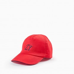 COTTON CAP FOR BOY 'ZY', RED