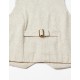 VEST WITH LINEN FOR BOY, BEIGE