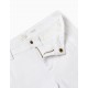 COTTON CHINO TROUSERS FOR BOYS 'STRAIGHT FIT', WHITE