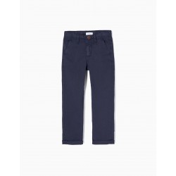 CHINESE COTTON PANTS FOR BOYS, DARK BLUE