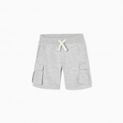 SPORT SHORT WITH POCKETS CARGO FOR CHILD, GREY