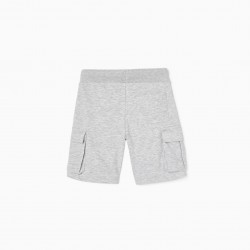 SPORT SHORT WITH POCKETS CARGO FOR CHILD, GREY