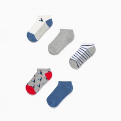 PACK 5 PAIRS OF SOCKS FOR BOY 'BOAT', MULTICOLOR