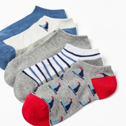 PACK 5 PAIRS OF SOCKS FOR BOY 'BOAT', MULTICOLOR