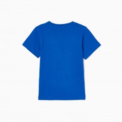 T-SHIRT IN COTTON FOR BOY 'COCOA', DARK BLUE