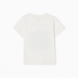 COTTON T-SHIRT FOR BOY 'MARIANA TRENCH', WHITE