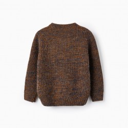 THICK KNIT SWEATER FOR BOYS, DARK BLUE