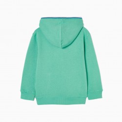 COTTON HOODIE FOR BOYS 'ZY 96', GREEN