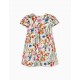 COTTON FLORAL DRESS FOR BABY GIRLS, MULTICOLOURED