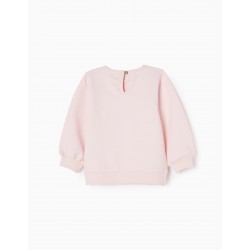 COTTON SWEATSHIRT FOR BABY GIRL 'DRAGONFLY', PINK