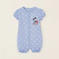 ROMPER PAJAMAS IN COTTON FOR BABY GIRL 'MINNIE', BLUE