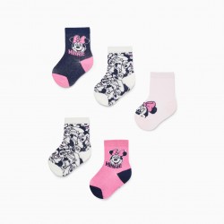 PACK 5 PAIRS OF SOCKS IN BABY COTTON GIRL 'MINNIE', MULTICOLOR
