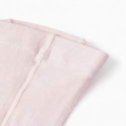 ANTI-BORBOTO COTTON TIGHTS FOR BABY GIRL, PINK