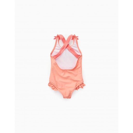 SWIMSUIT FOR BABY GIRL 'SURFER GIRL', CORAL