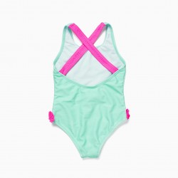 UV PROTECTION SWIMSUIT 80 FOR BABY GIRL 'SEAHORSE', GREEN