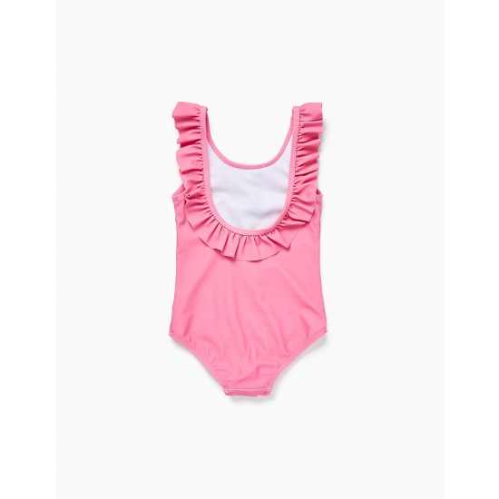 UV PROTECTION SWIMSUIT 80 FOR BABY GIRL 'MERMAID', PINK