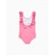 UV PROTECTION SWIMSUIT 80 FOR BABY GIRL 'MERMAID', PINK
