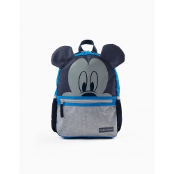 BACKPACK  FOR BABY BOY MICKEY, BLUE/GRAY