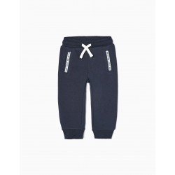 BABY COTTON BOY 'SMALL BUT LOUD' BABY TRAINING PANTS, DARK BLUE
