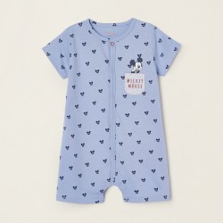 ROMPER PAJAMAS IN COTTON FOR BABY BOY 'MICKEY', BLUE