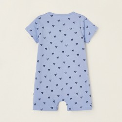 ROMPER PAJAMAS IN COTTON FOR BABY BOY 'MICKEY', BLUE