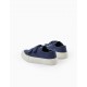 CANVAS SLIPPERS FOR BABY, DARK BLUE