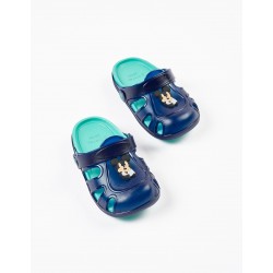 CLOGS SANDALS FOR BABY CHILD 'MICKEY ZY DELICIOUS', DARK BLUE/GREEN