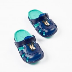 CLOGS SANDALS FOR BABY CHILD 'MICKEY ZY DELICIOUS', DARK BLUE/GREEN