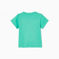 COTTON T-SHIRT FOR BABY BOY 'TROPICAL', GREEN