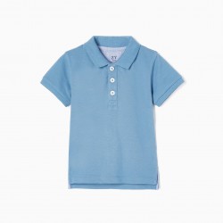 OXFORD POLO SHIRT FOR BABY BOY, BLUE