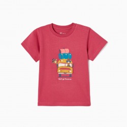 COTTON T-SHIRT FOR BABY BOY, RED