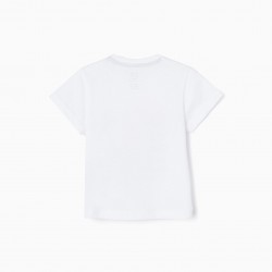 COTTON T-SHIRT FOR BABY BOY 'YACHT', WHITE
